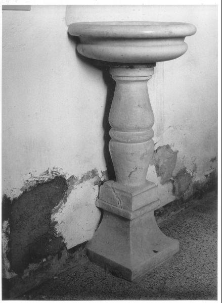 acquasantiera - a fusto - ambito livornese (sec. XIX)