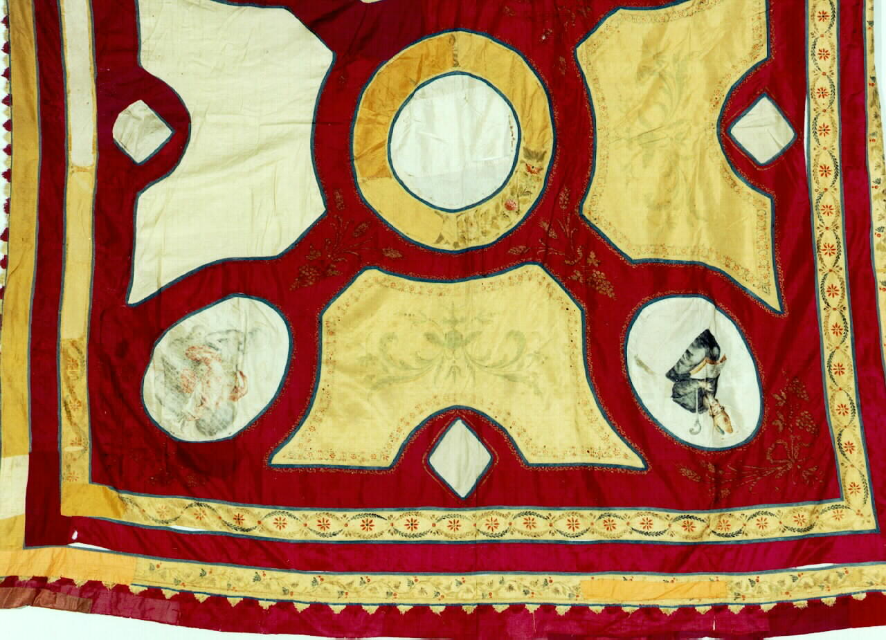 cielo di baldacchino processionale, serie - manifattura siciliana (Seconda metà sec. XIX)