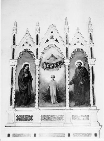 SACRA FAMIGLIA (dipinto) di Ropi (sec. XX)