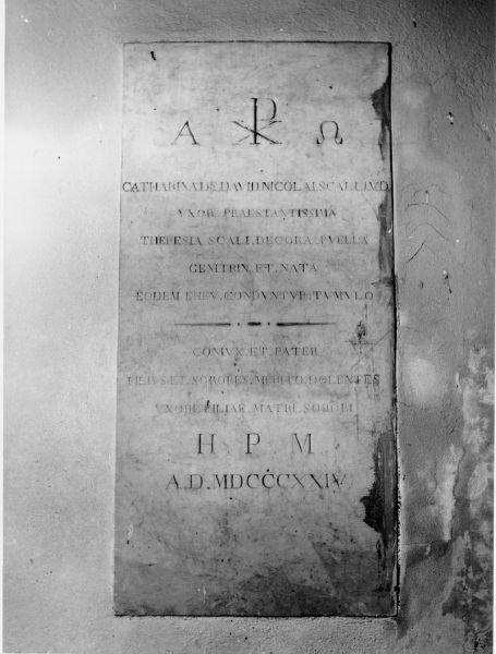 lapide tombale - bottega livornese (sec. XIX)