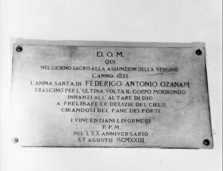 lapide tombale - bottega livornese (sec. XX)