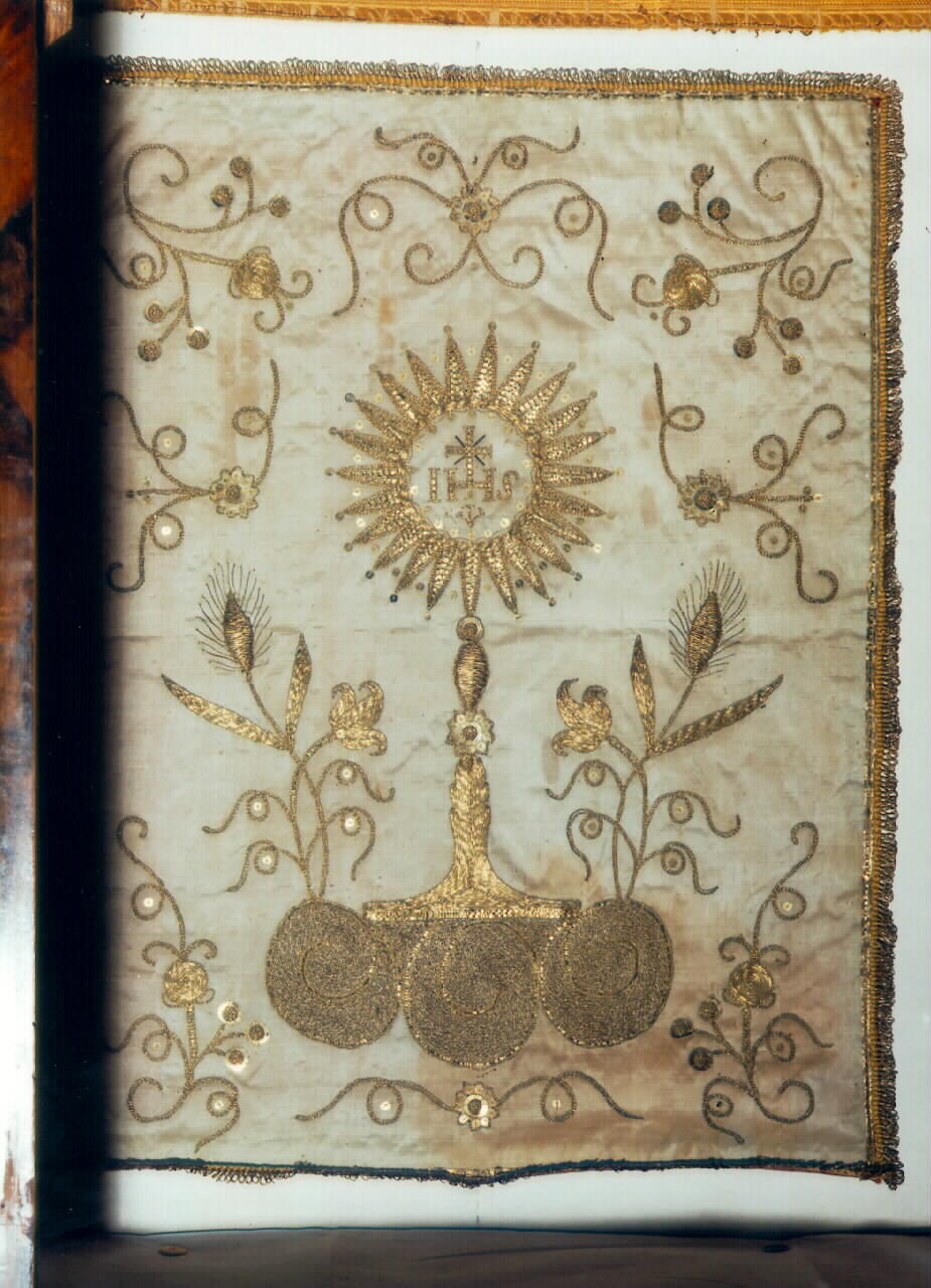 conopeo di tabernacolo - a cortina - manifattura siciliana (Prima metà sec. XIX)