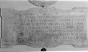 lapide prescrittiva - ambito elbano (sec. XVII)