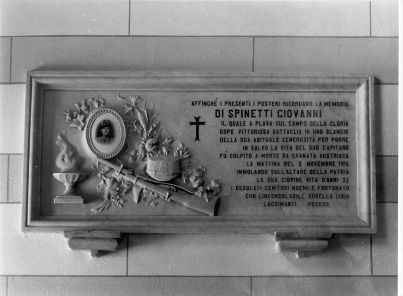 lapide commemorativa - ambito toscano (sec. XX)