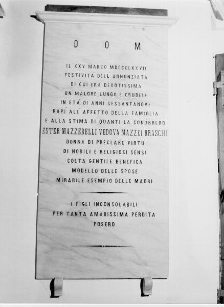 lapide tombale - ambito elbano (sec. XIX)