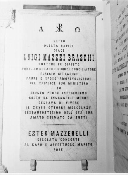 lapide tombale - ambito elbano (sec. XIX)