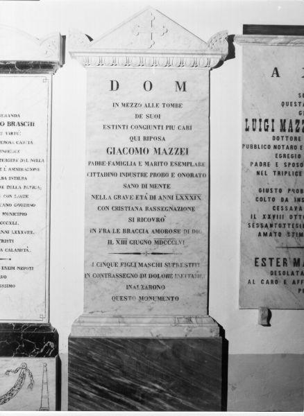 lapide tombale - ambito elbano (sec. XIX)