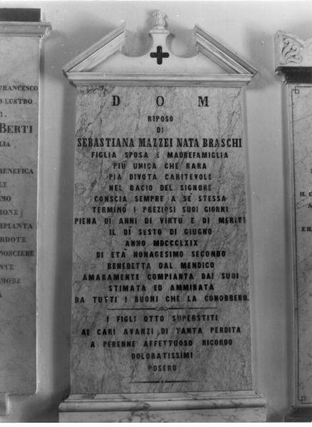 lapide tombale - ambito elbano (sec. XIX)