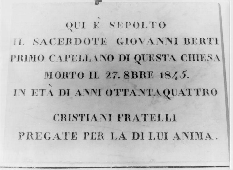 lapide tombale - ambito elbano (sec. XIX)