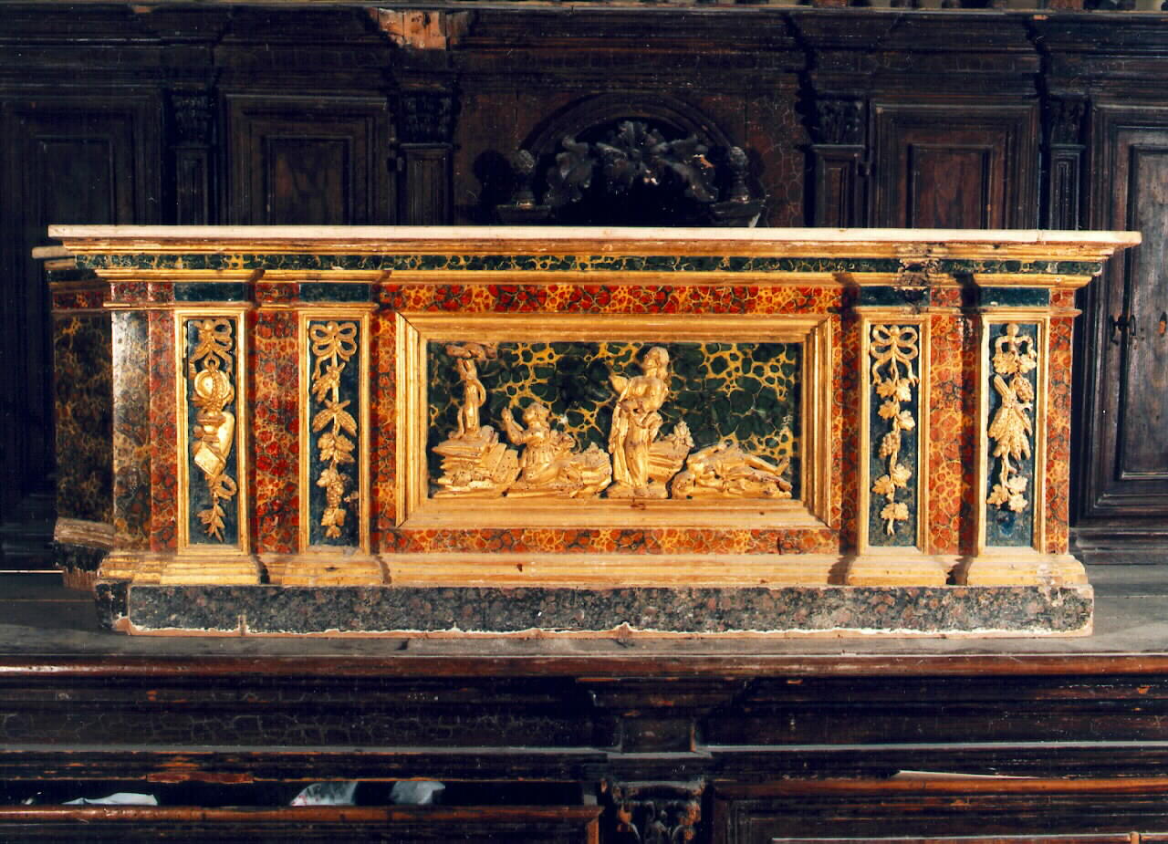 gradino d'altare, frammento - produzione siciliana (Fine/inizio secc. XVIII/ XIX)