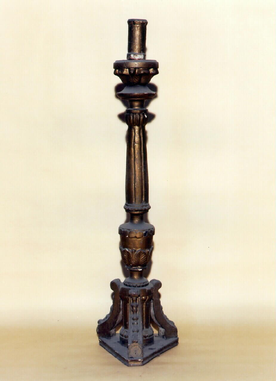 candelabro d'altare, serie - produzione siciliana (Seconda metà sec. XIX)
