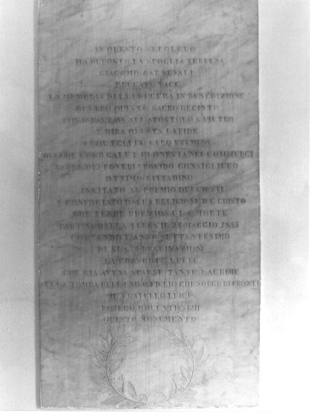 lapide tombale - ambito elbano (sec. XIX)