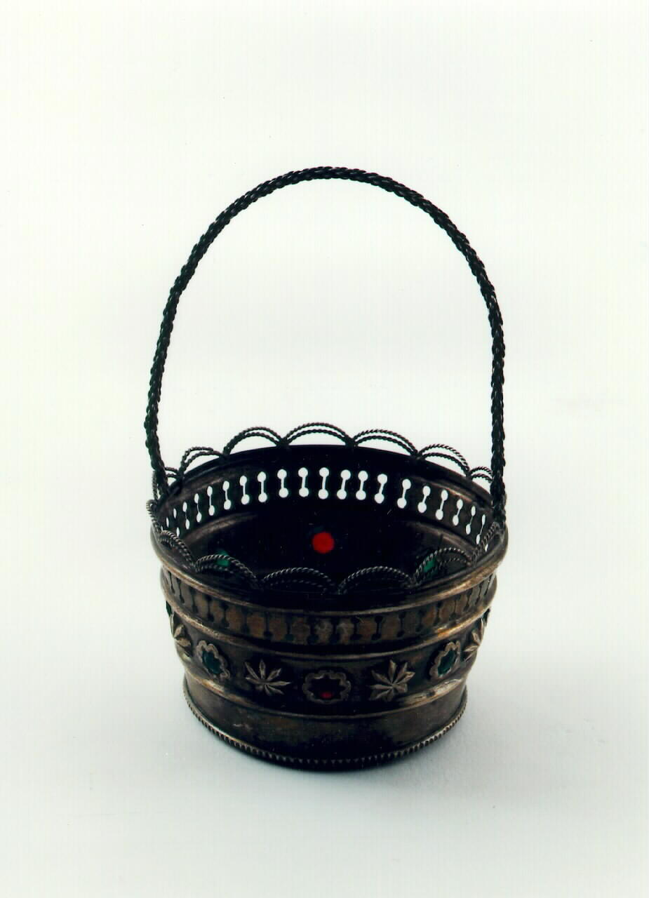 cestino - bottega siciliana (sec. XX)