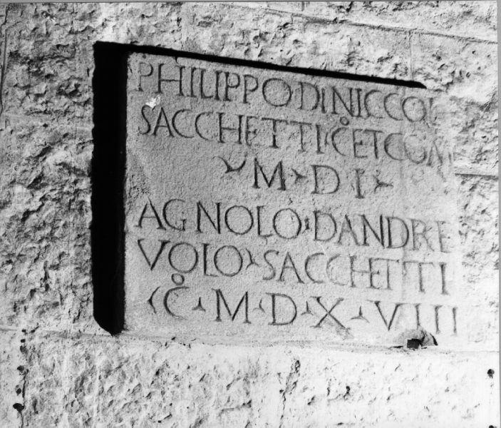 lapide commemorativa - bottega toscana (sec. XVII)