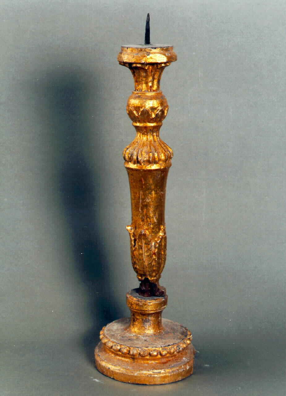 candeliere d'altare - produzione siciliana (Metà sec. XIX)