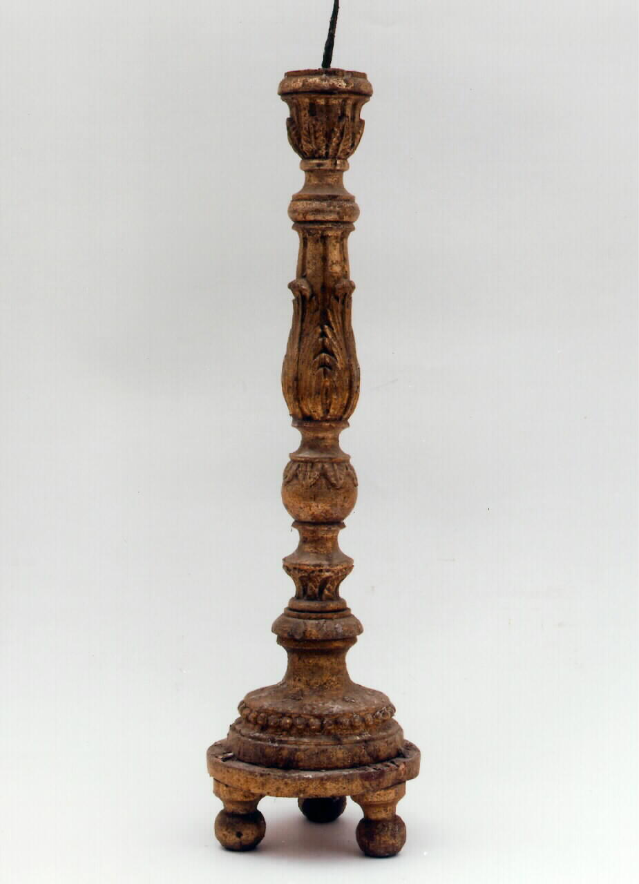 candeliere d'altare - produzione siciliana (Fine/inizio secc. XVIII/ XIX)