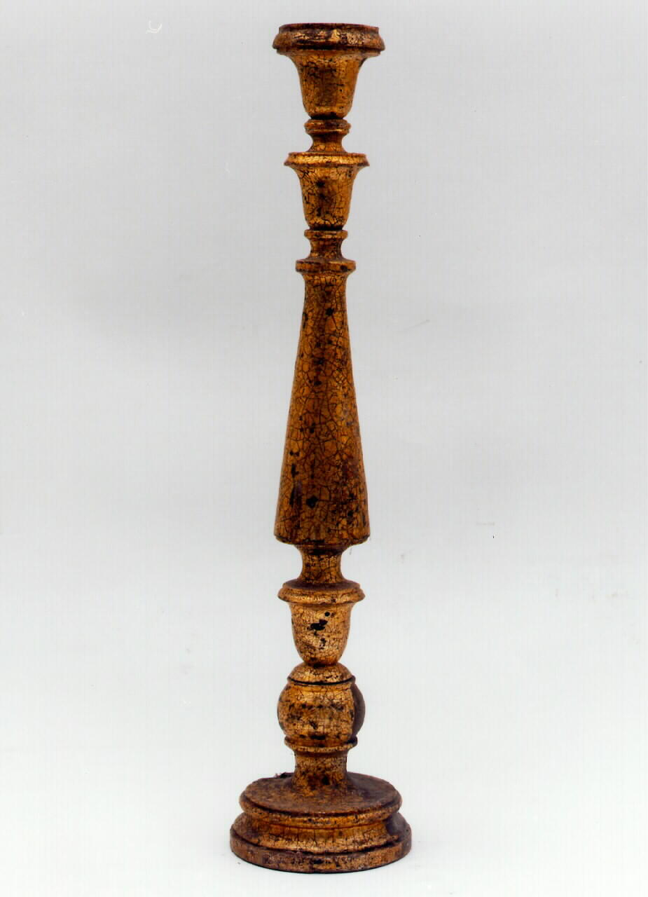 candeliere d'altare - produzione siciliana (Seconda metà sec. XIX)