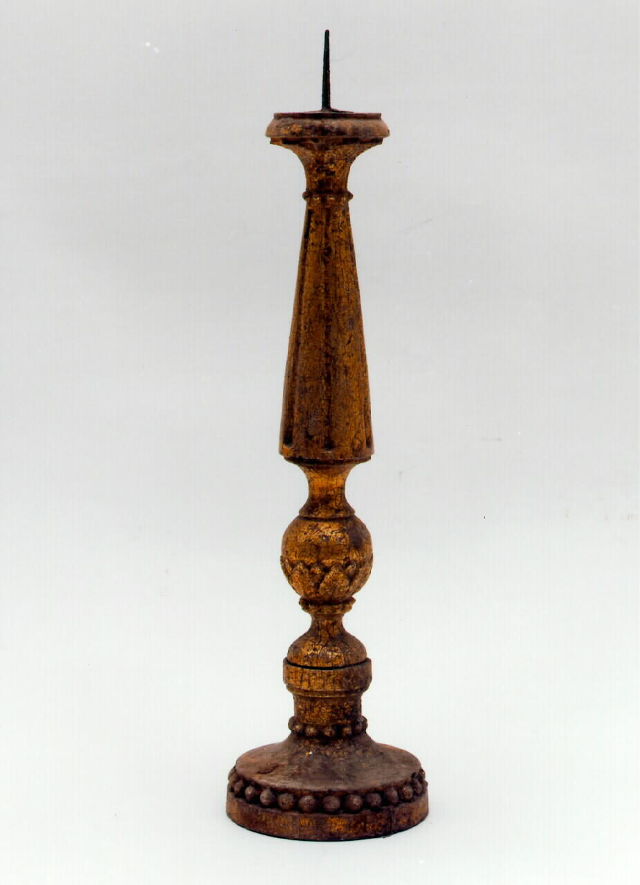 candeliere d'altare, serie - produzione siciliana (primo quarto sec. XIX)