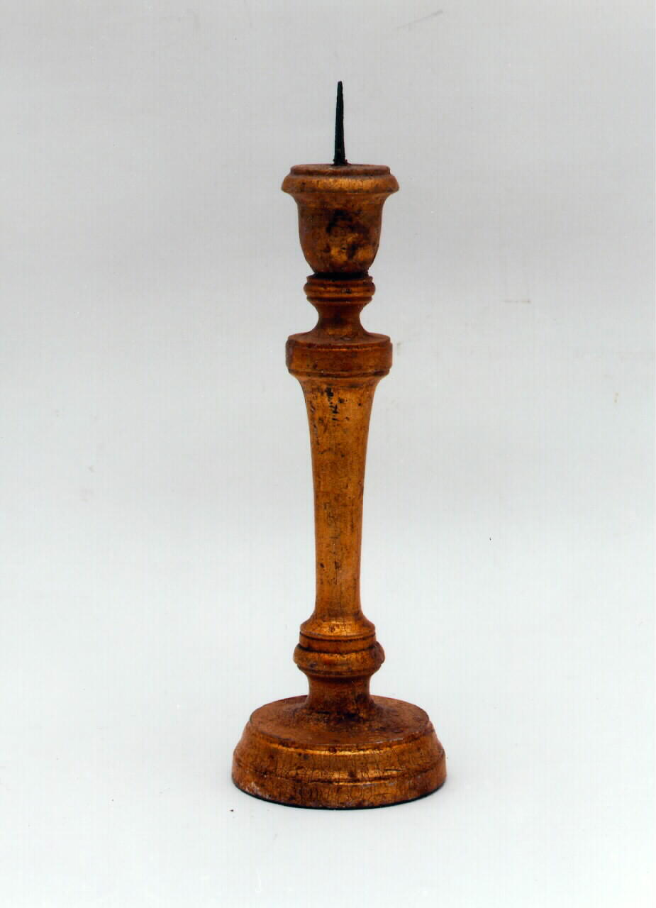 candeliere d'altare, serie - produzione siciliana (Seconda metà sec. XIX)