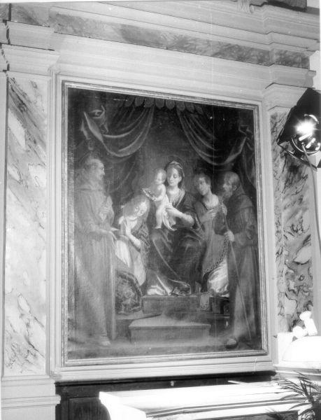 Incoronazione di Santa Cristina, Madonna con Bambino che incorona Santa Cristina con Sant'Antonio e San Lorenzo (dipinto) - ambito pisano (seconda metà sec. XVIII)