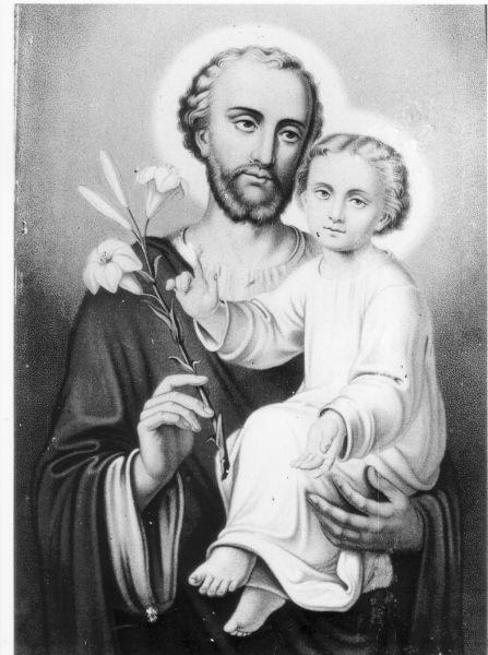 San Giuseppe e Gesù Bambino, San Giiuseppe e Gesù Bambino (dipinto) - ambito italiano (inizio sec. XX)