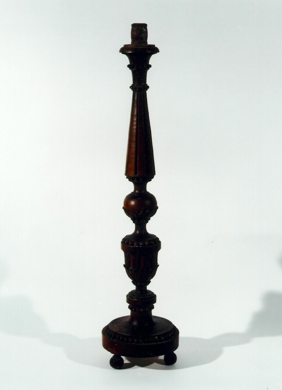 candelabro d'altare, serie - produzione siciliana (Prima metà sec. XIX)