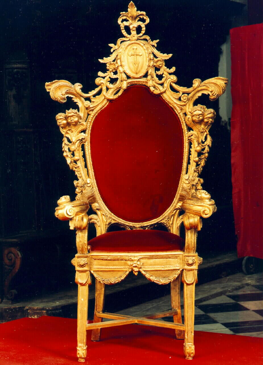 sedia del celebrante - produzione siciliana (Fine/inizio secc. XVIII/ XIX)