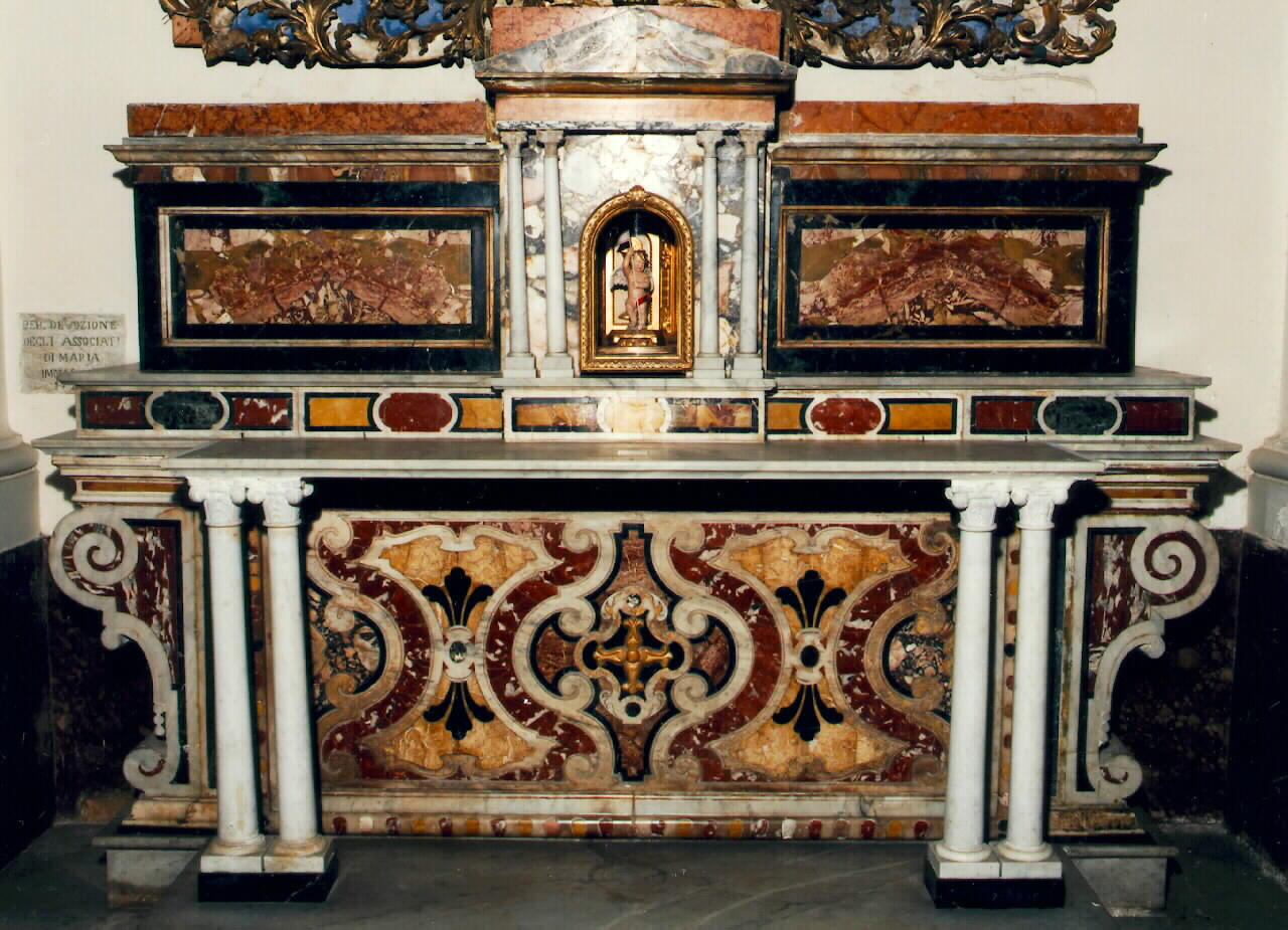 altare - a blocco - ambito siciliano (Prima metà, Prima metà sec. XVIII, sec. XIX)
