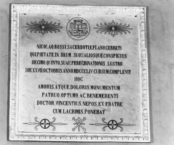 lapide tombale - bottega lucchese (sec. XIX)