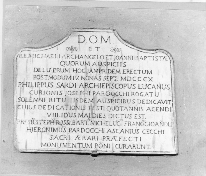 lapide commemorativa - bottega lucchese (sec. XIX)