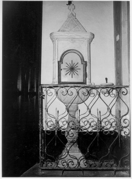 fonte battesimale - bottega apuana (secc. XVII/ XVIII)