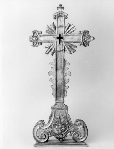 reliquiario - a croce - bottega italiana (sec. XIX)