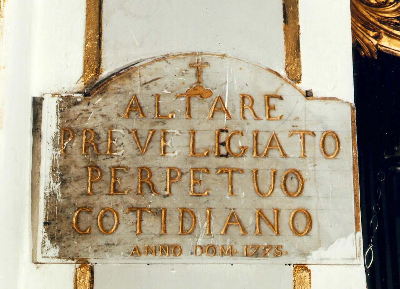 lapide - documentaria - ambito siciliano (sec. XVIII)