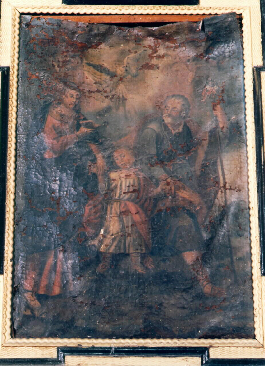 sacra famiglia (dipinto) - ambito siciliano (Prima metà sec. XIX)