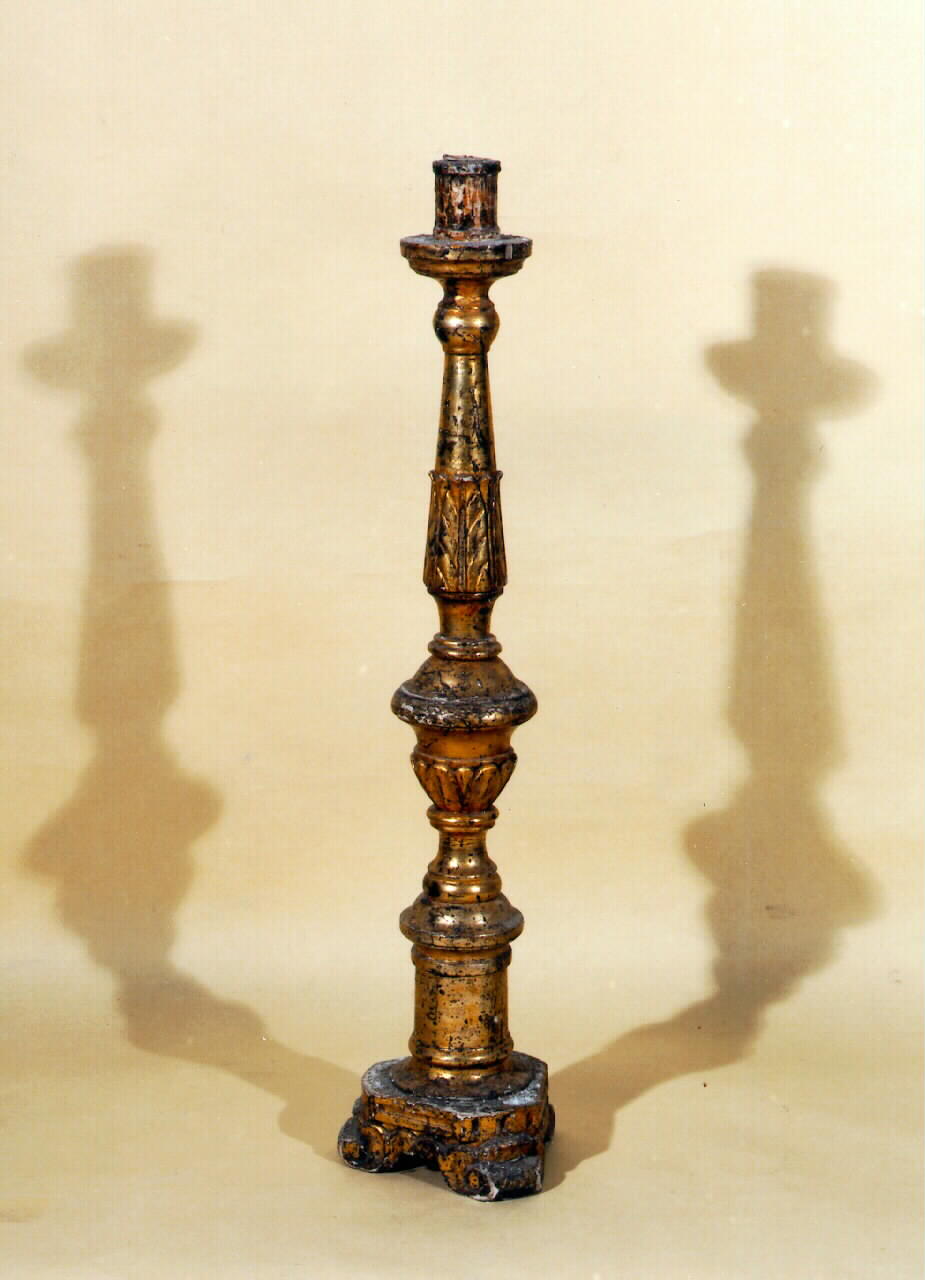 candelabro d'altare, serie - produzione siciliana (Prima metà sec. XIX)
