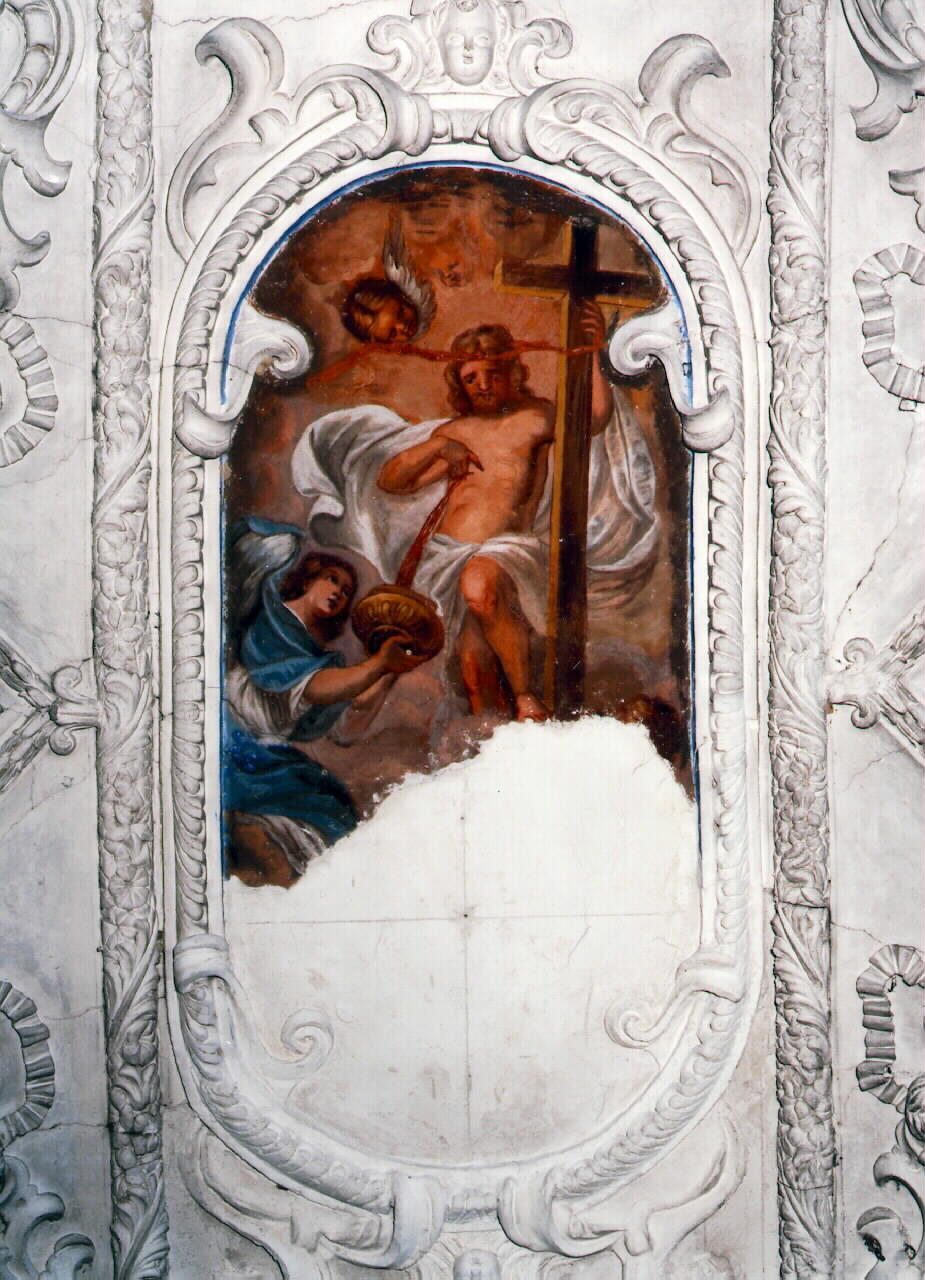 Cristo che versa il suo sangue (dipinto murale) - ambito siciliano (Seconda metà sec. XIX)