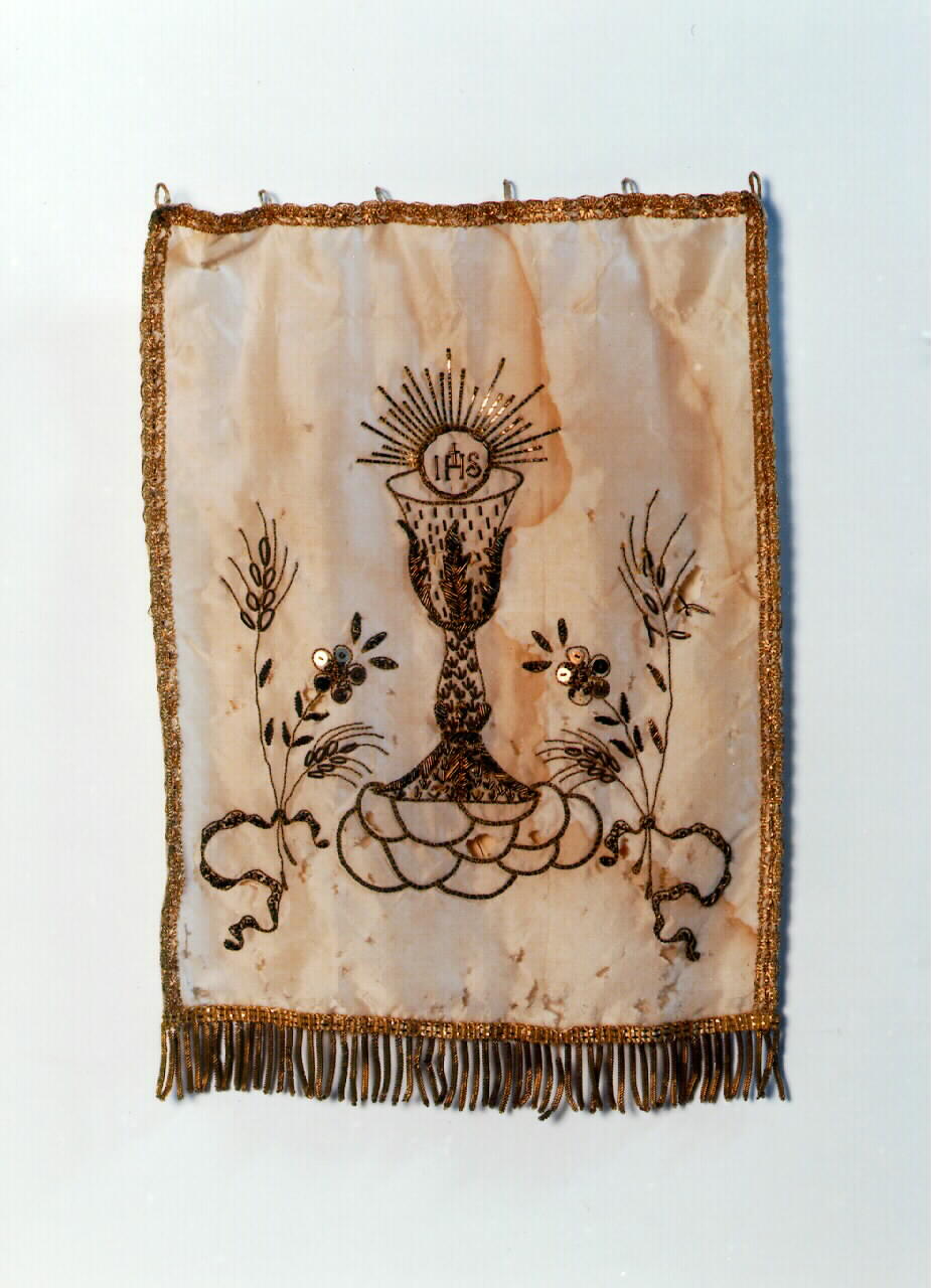 conopeo di tabernacolo - a cortina - manifattura siciliana (primo quarto sec. XX)