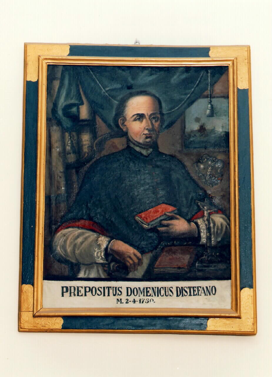 ritratto del parroco Domenico Di Stefano (dipinto) - ambito siciliano (sec. XVIII)