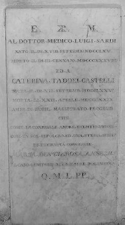 lapide - ambito italiano (sec. XIX)