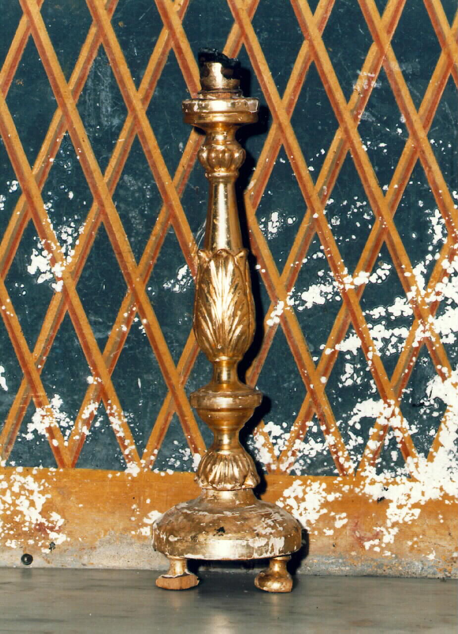 candeliere d'altare, serie - produzione siciliana (Prima metà sec. XIX)