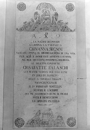 lapide - ambito italiano (sec. XIX)