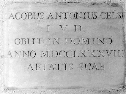 lapide commemorativa - ambito italiano (sec. XVIII)