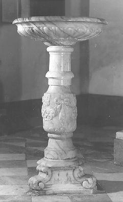 fonte battesimale - bottega italiana (sec. XVIII)