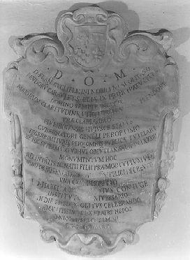 lapide commemorativa - bottega italiana (sec. XVII)