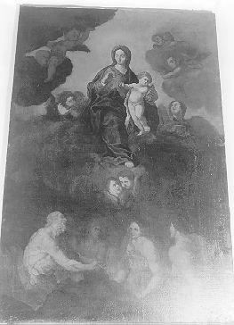 Madonna con Bambino, angeli e anime purganti (dipinto) - ambito italiano (secc. XVIII/ XIX)