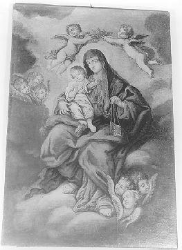 MADONNA CON BAMBINO (dipinto) - ambito italiano (sec. XIX)