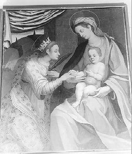 matrimonio mistico di Santa Caterina d'Alessandria (dipinto) - ambito italiano (secc. XVIII/ XIX)