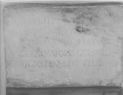 lapide - ambito italiano (sec. XVII)