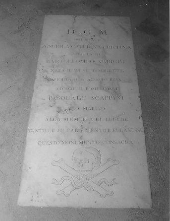 lapide - ambito italiano (sec. XIX)