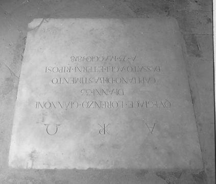 lapide - ambito italiano (sec. XIX)